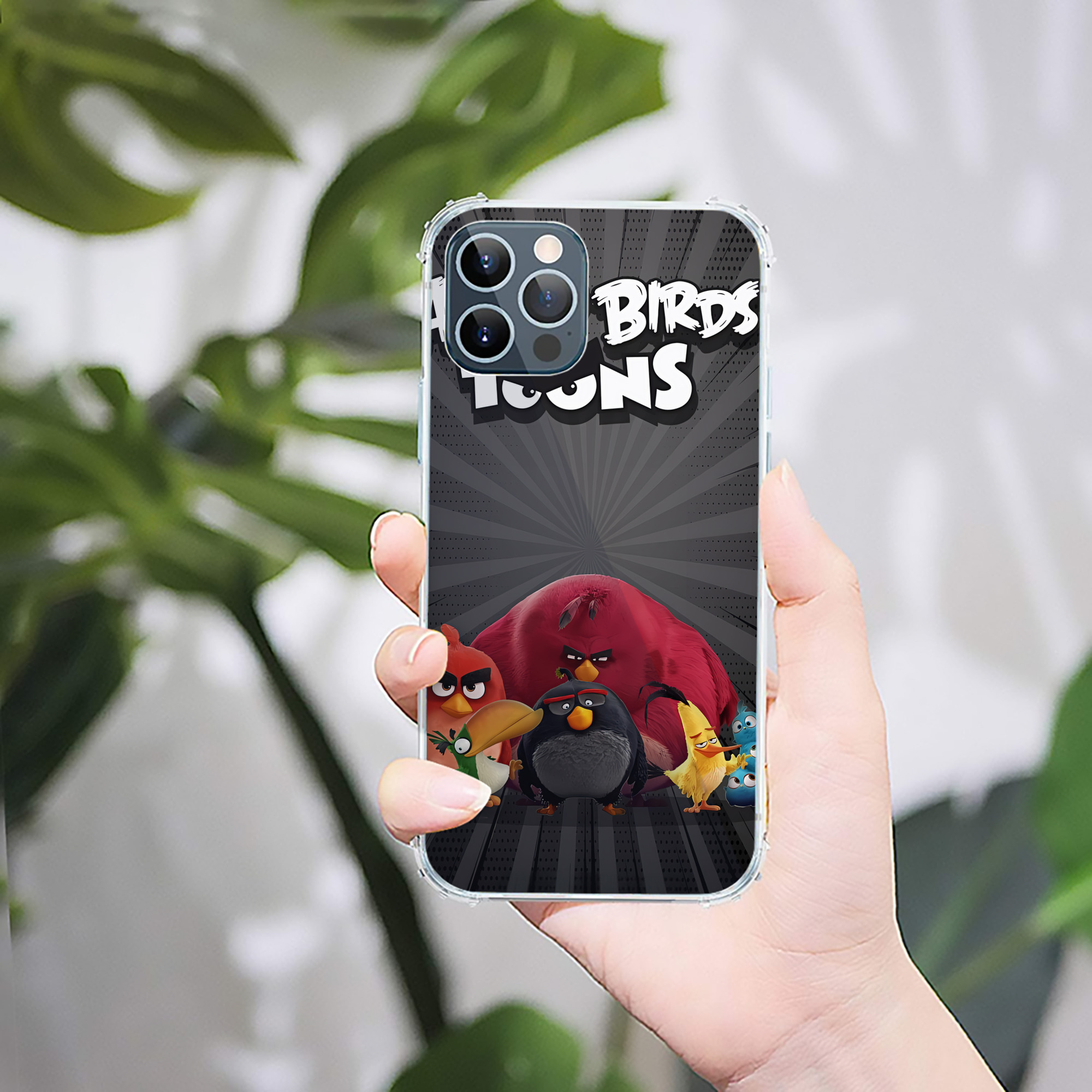 （画像用） Angry Birds アングリーバード 【iPhone 12シリーズ対応】透明スマホケース（クリアソフトケース）